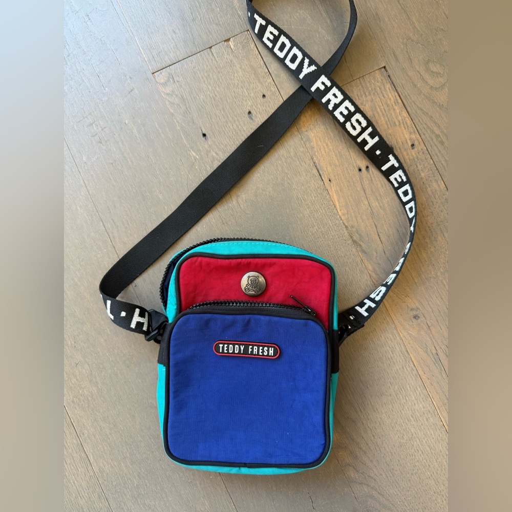 RARE Teddy Fresh | Red Blue Teal - Crossbody Bag